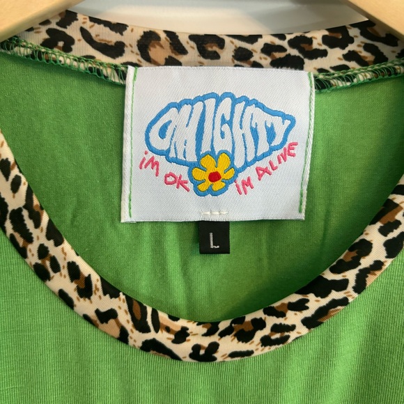 omighty I'm Ok I'm Alive Baby Tank - Green Size L - Picture 7 of 8